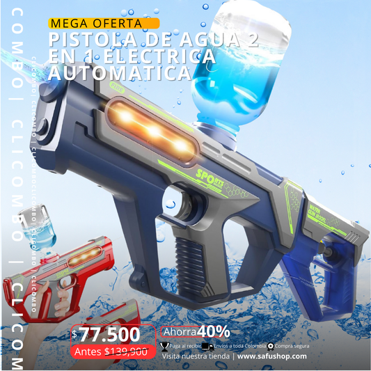 Pistola de agua 2 en 1 eléctrica automática